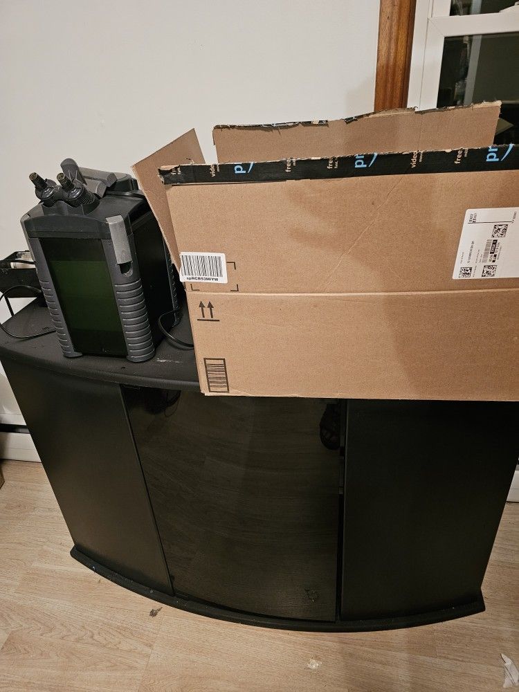 90 Gallon Fish Tank Stand, Filter, Light And Accessories