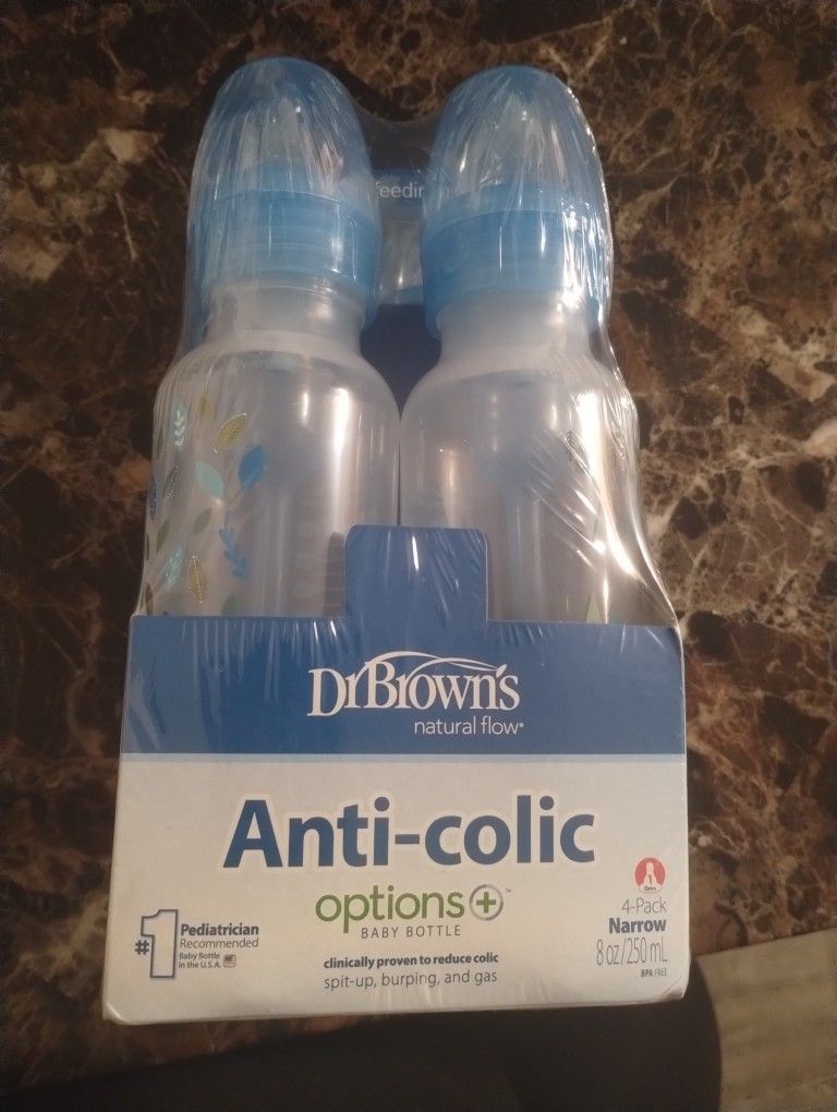 Dr. Brown's Natural Flow Anti- Colic 4 Pack Baby Bottles - New!! Still in Package!