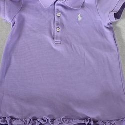 Ralph Lauren Purple Dresses Baby Girl 24M Pique Polo & Collared
