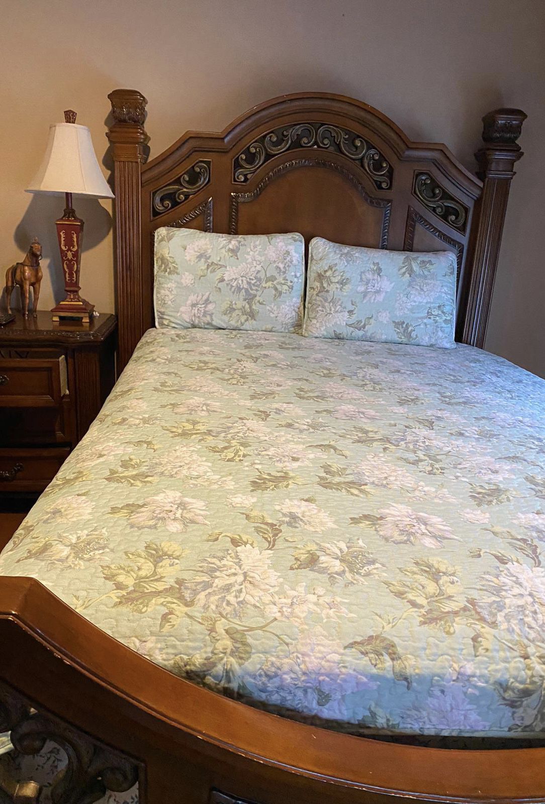 Queen bed Frame. Mattress not included- real wood