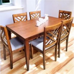 New 7 Piece Traditional Dining Set 