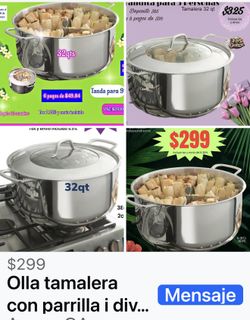 Hermosa Olla Tamalera De 32 Cuartos 