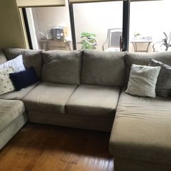 Extremely Comfortable Sectional Sofa With Chaise Built In And Ottoman