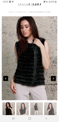 Boutique Real Rabit fur vest new Small