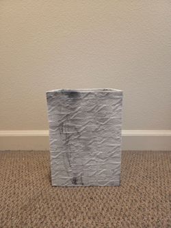 White Ceramic Room Trash Container