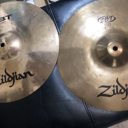 Drum Set Cymbals ,  Zildjian 13 “ Hi hat Top And HiHat Bottom 