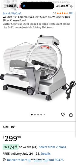 Electric industrial meat slicer