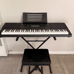 CHRISTMAS SPECIAL!! Casio WK-245 76-Key Keyboard + X-Stand + Padded Bench — $200