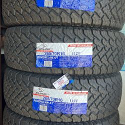 New Tires 265/70/16 Set Of 4 Atlander Installed And Balanced Set De 4 Llantas Nuevas Instaladas Y Balanceadas 