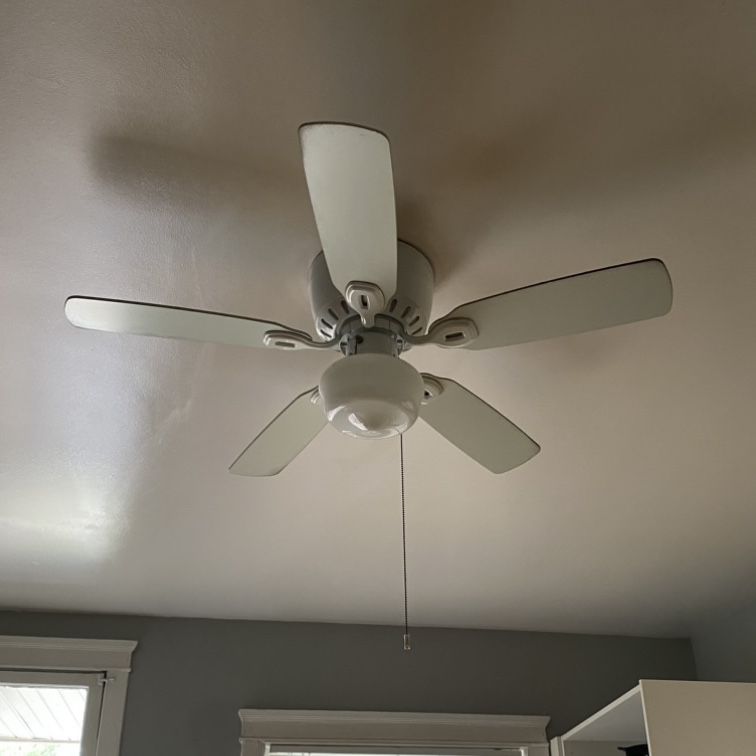 White Kitchen Fan With Light. 