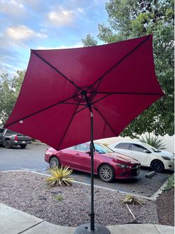 New 7.5’ Umbrella (Base not Includes)  Outdoor Patio Pool Side Tilt