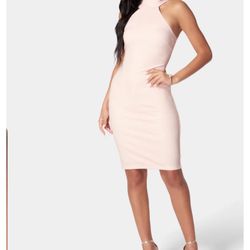 Bebe HALTER NECK SHIMMER DRESS 