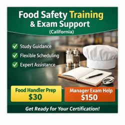 Food Safety Training & Exam Assistance (California)