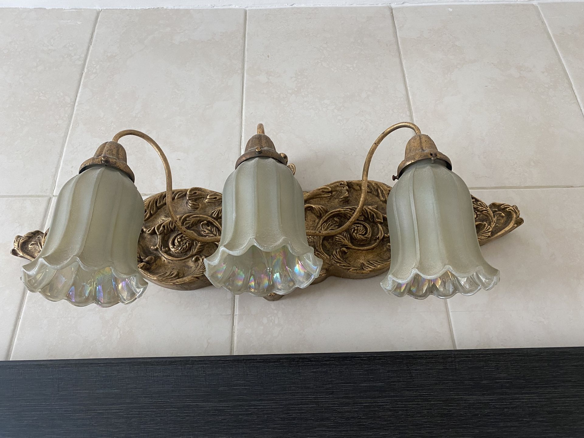 ESTATE SALE- Vanity Three Light Fixture With LED Lights