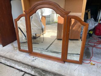 Thomasville Tri-View Dresser Mirror Solid Wood