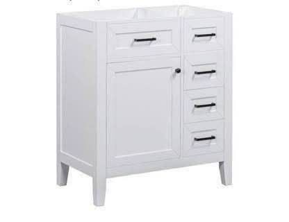 New AS IS Assembled Has Some Stain 30" Solid Wood Bathroom Vanity Cabinet Frame ONLY NO SINK