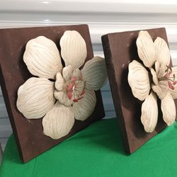 framed Flower Art , Metal - Dogwood Flowers 3D beautiful 