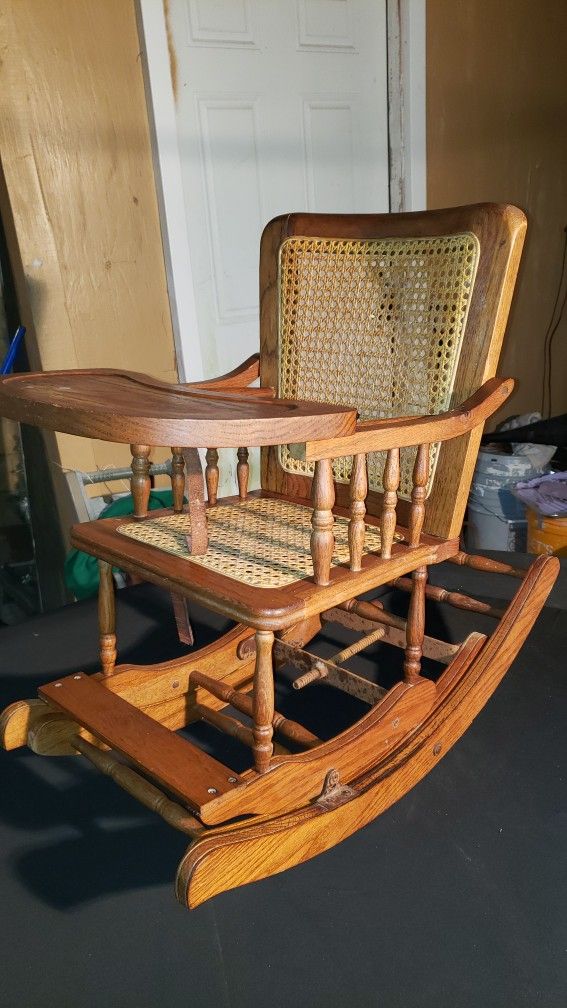 Oak Antique Rocker/Hi Chair
