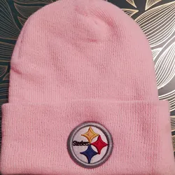 Pittsburgh Steelers Pink Knit Beanie Hat National Football League NFL Football