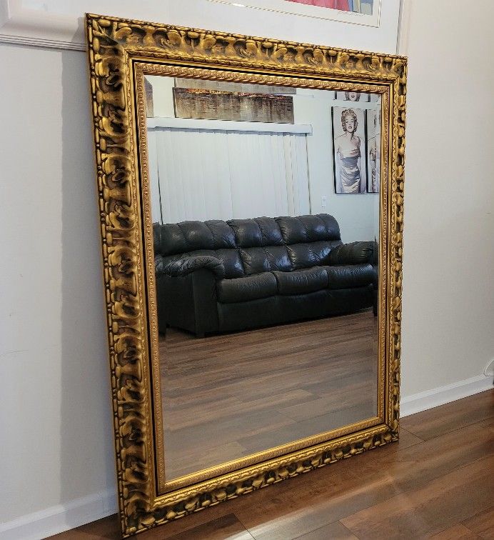 Large Ornate Gold Mirror 