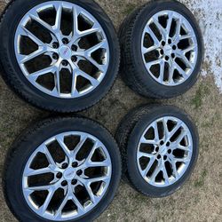 22 Inch Wheels Oem Gm Snowflake 