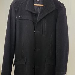 H&M Black Peacoat - Size 40R with extra Buttons