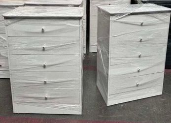 5  drawer white color