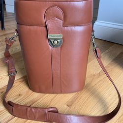 Vintage Mark Paul Italian Leather Wine Tote Satchel Bag Vtg