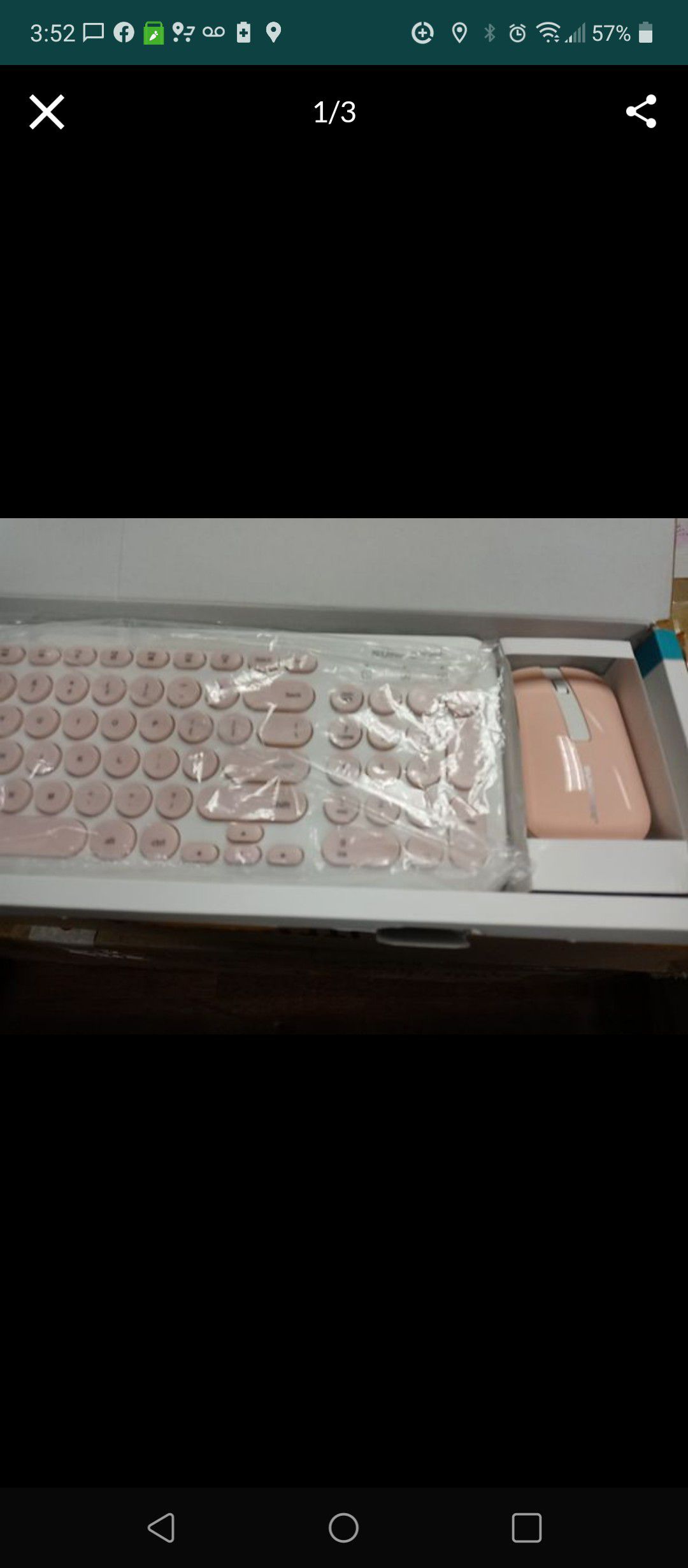Sunrose wireless keyboard and mouse. Pink