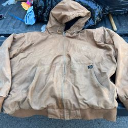 Dri Duck Men's Jacket Saddle Brown Cheyenne Canvas Size 5XL