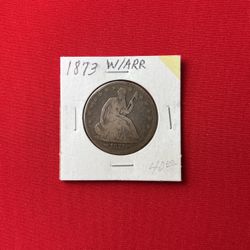 1873 Seated Liberty Half Dollar 