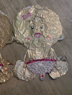 Gender reveal girl balloon