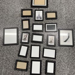 27 Assorted Black Picture Frames – 4×6, 5×7, 8×10, 11 x 14
