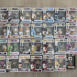 FUNKO POP COLLECTION - TOTAL OF 60 pops + funko pin - funko exlcusives, Disney, Marvel, haunted mansion, splash mountain, Matterhorn, Disneyland