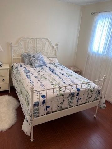 IKEA queen White Metal Bed Frame