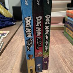Hardcover Dog man Books.  