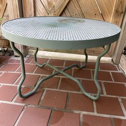 Round Perforated Outdoor Metal Table