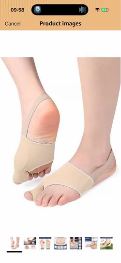 Professional Bunion Corrector, Orthopedic Toe Separator, Beige, Elastic Fabric, Adjustable Fit, Pain Relief Support, Foot Care (Beige)