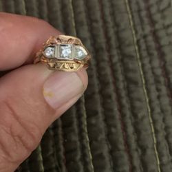 Antique Filigree 14k/Diamond Ring