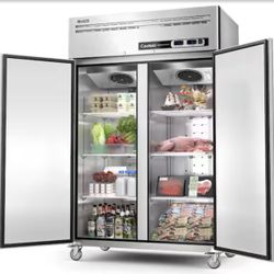 48 in. 36 cu. Ft. Auto / Cycle Defrost Commercial Refrigerator Freezer Combo, 2-Door Upright Freezer in Stainless Steel