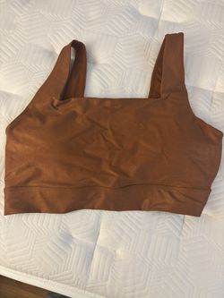 Burnt Orange Glittery Sports Bra