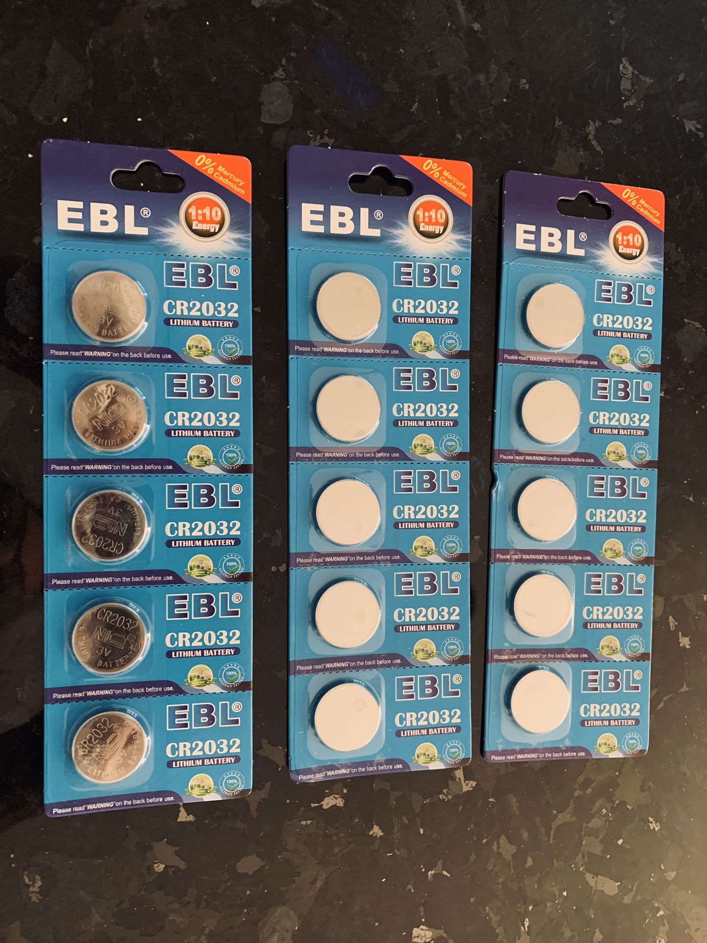 NEW Sealed 15 EBL CR2032 Lithium Batteries, ECO Friendly, Guaranteed