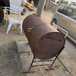 Wooden Burner And Barbecue 