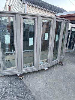 New bay window sandstone Simoton with argon size  W 115.1/2. H 68.1/4 $1850