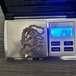 Solid 14k real gold rope chain 