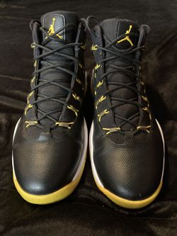 Mens Jordan Prime Flight Black/Yellow/White Size 10