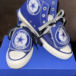 OL SCHOOL SPORTS HIGH TOP CANVAS ( BLUE ) DALLAS COWBOYS EDITION