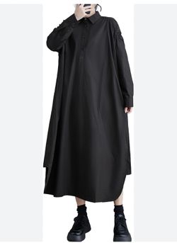 Newman Pakistani Indian  Cotton Oversized Shirt 1pc Black Kurta Sz XL