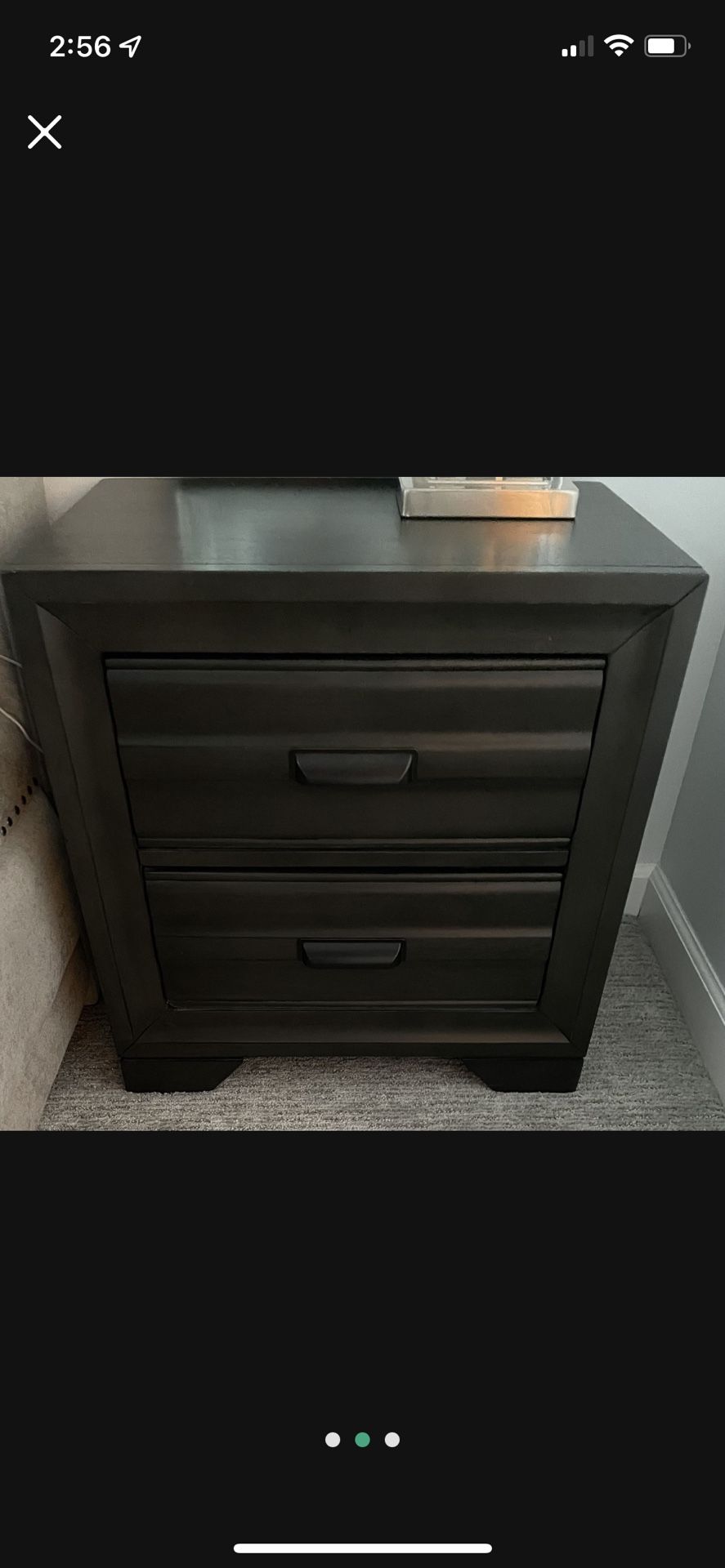 Dark brown Nightstands (quantity #2)
