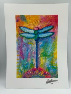 Tim Yanke Dragonfly Lithograph 2024 Signed Park West Print w/ COA Modern Art